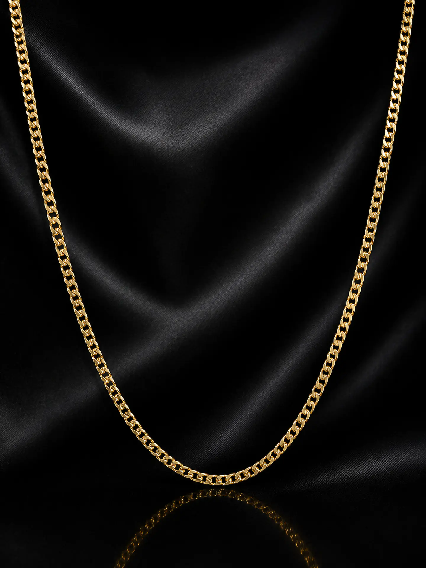 Cadena Cubana en oro 18k 1