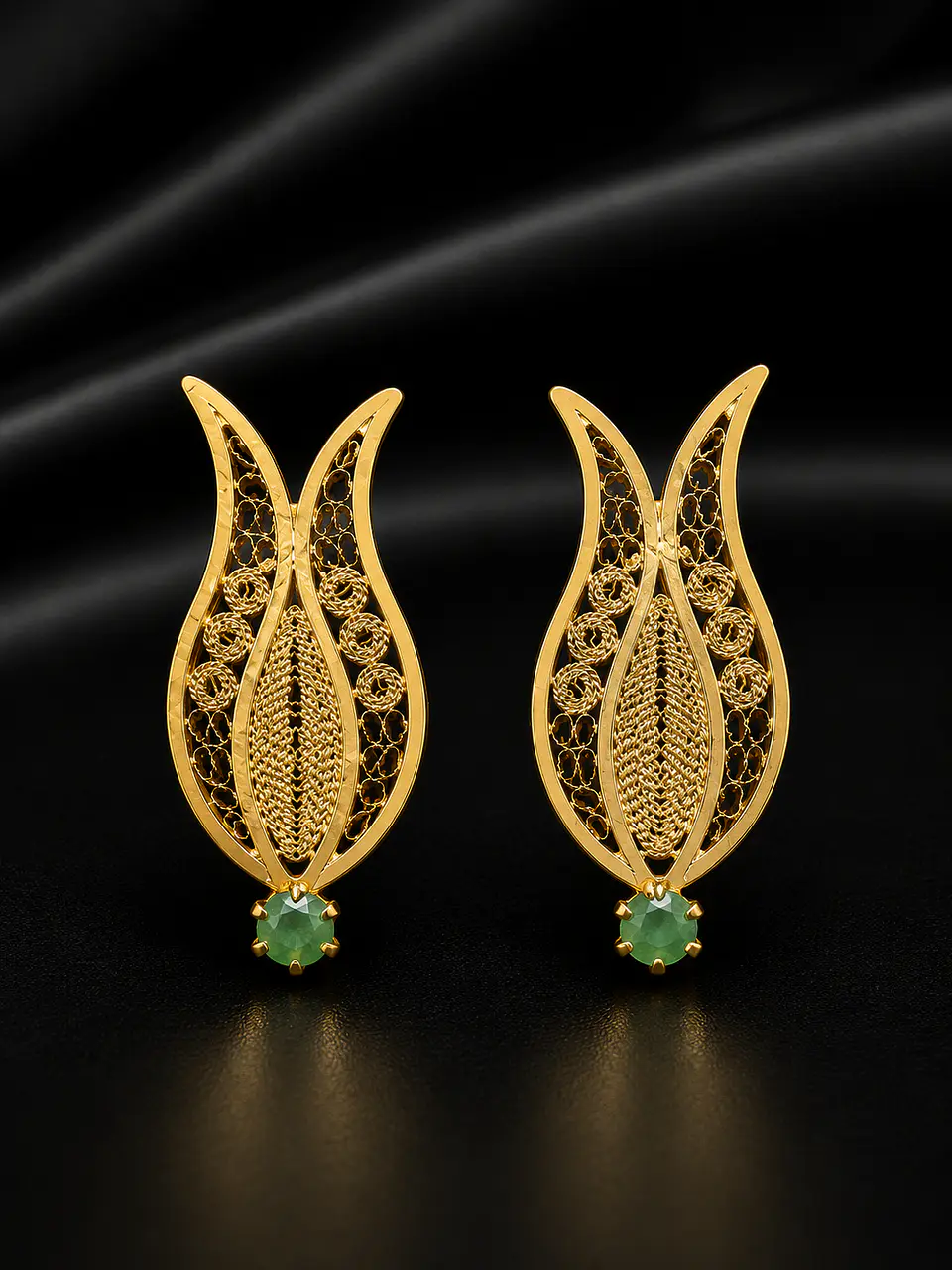 Aretes en filigrana con murralla 1