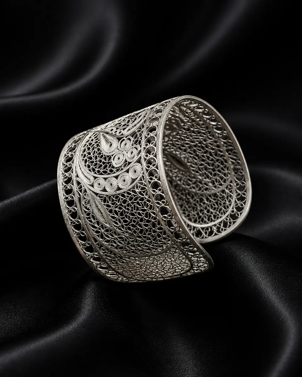 Brazalete en filigrana con plata  1