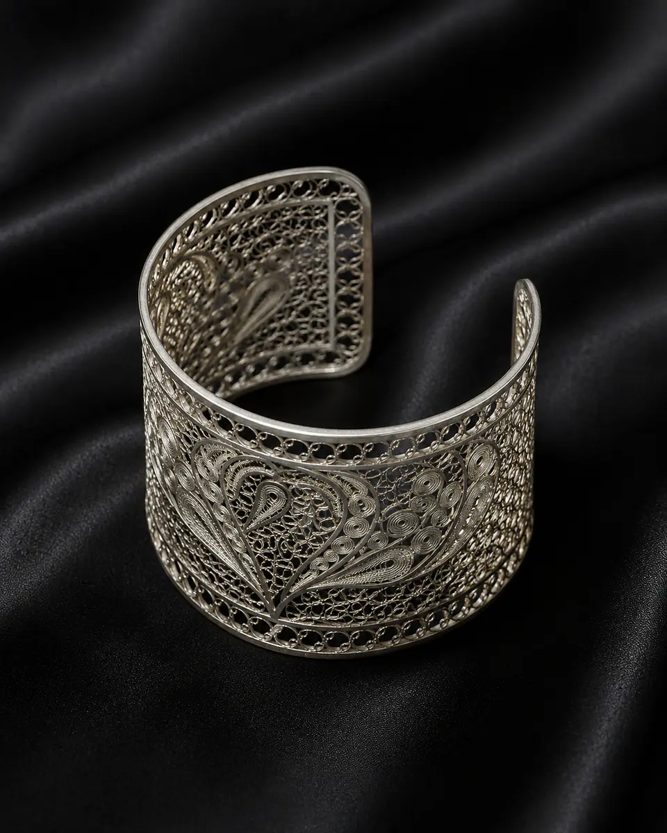 Brazalete en filigrana con plata  2