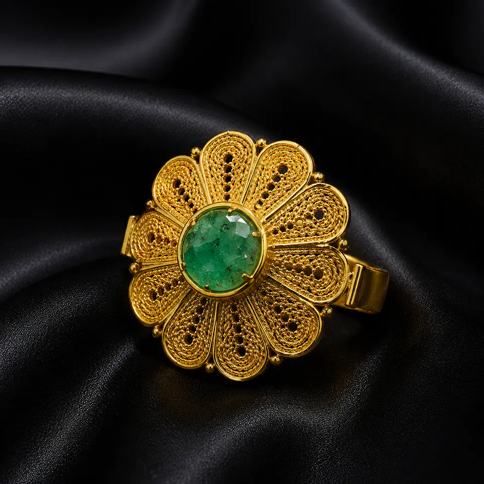 Anillo en plata con murralla 1