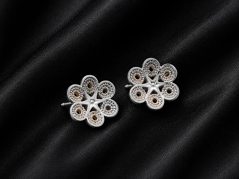 Aretes en filigrana plata 925