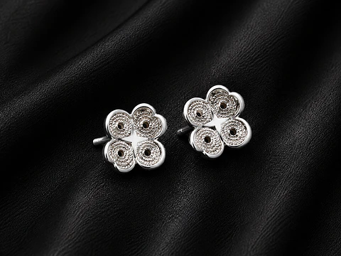 Aretes en filigrana plata 925