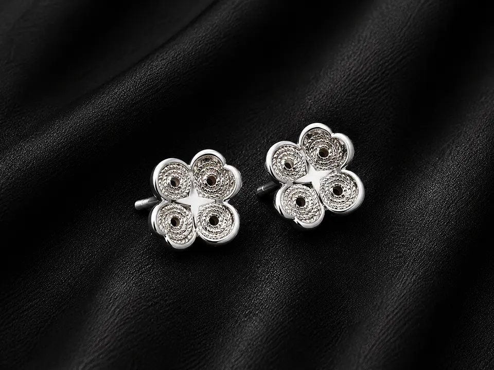 Aretes en filigrana plata 925 1