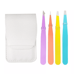 Set de Pinza y Tijera para Cejas con Estuche