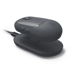 Mouse Pro + Base de carga inalámbrica ZAGG con tecnología Qi y puerto USB-C - Carbón