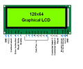 PANTALLA LCD 128X64 GRAFICADORA GLCD CON PINES CS1 Y CS2