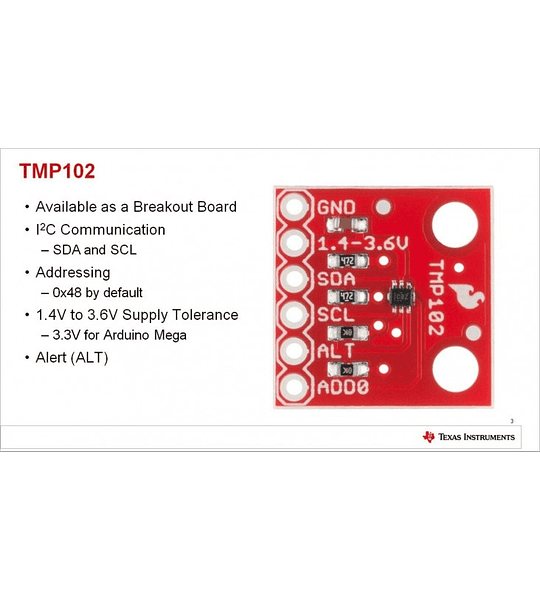 TMP102 SENSOR DE TEMPERATURA DIGITAL I2C
