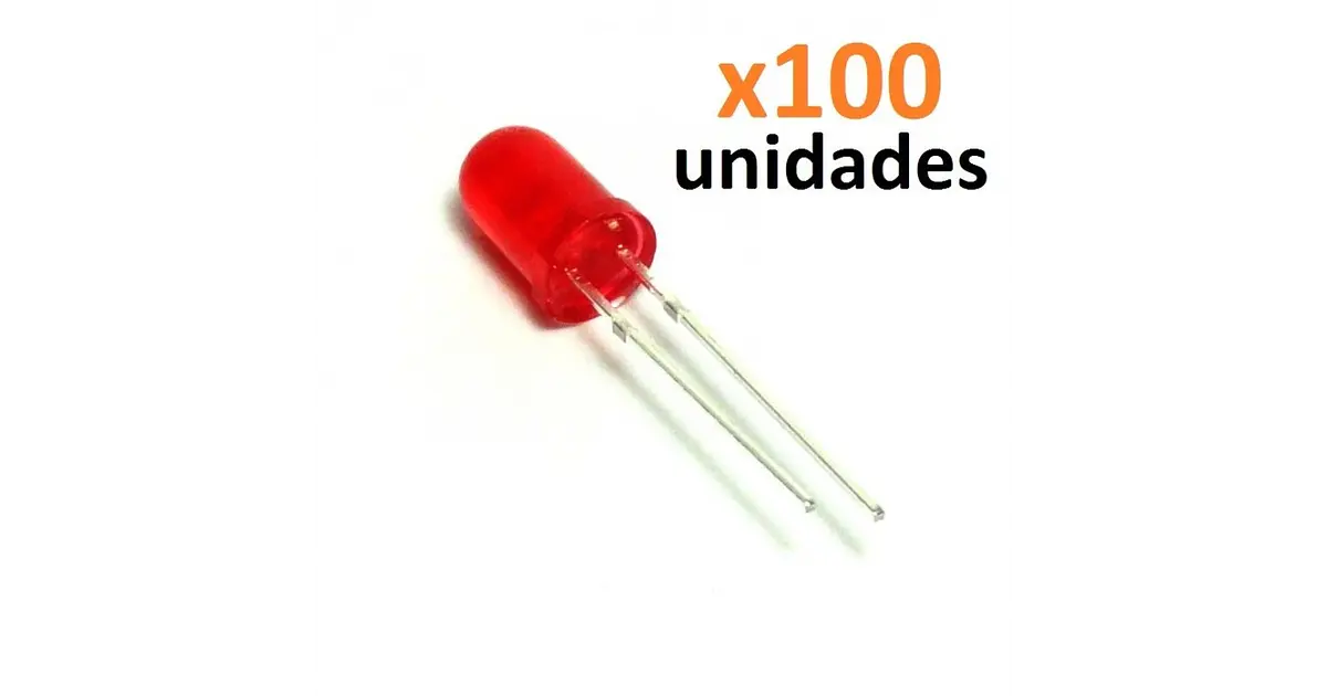 SET 100 LEDS COLOR ROJO 5MM - ZAMUX BOGOTA