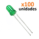 SET 100 LEDS COLOR VERDE 5MM 