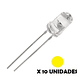 DIODO LED DE CHORRO 5mm AMARILLO 10 UNIDADES
