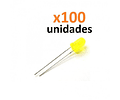 SET 100 LEDS COLOR  AMARILLO 5MM 