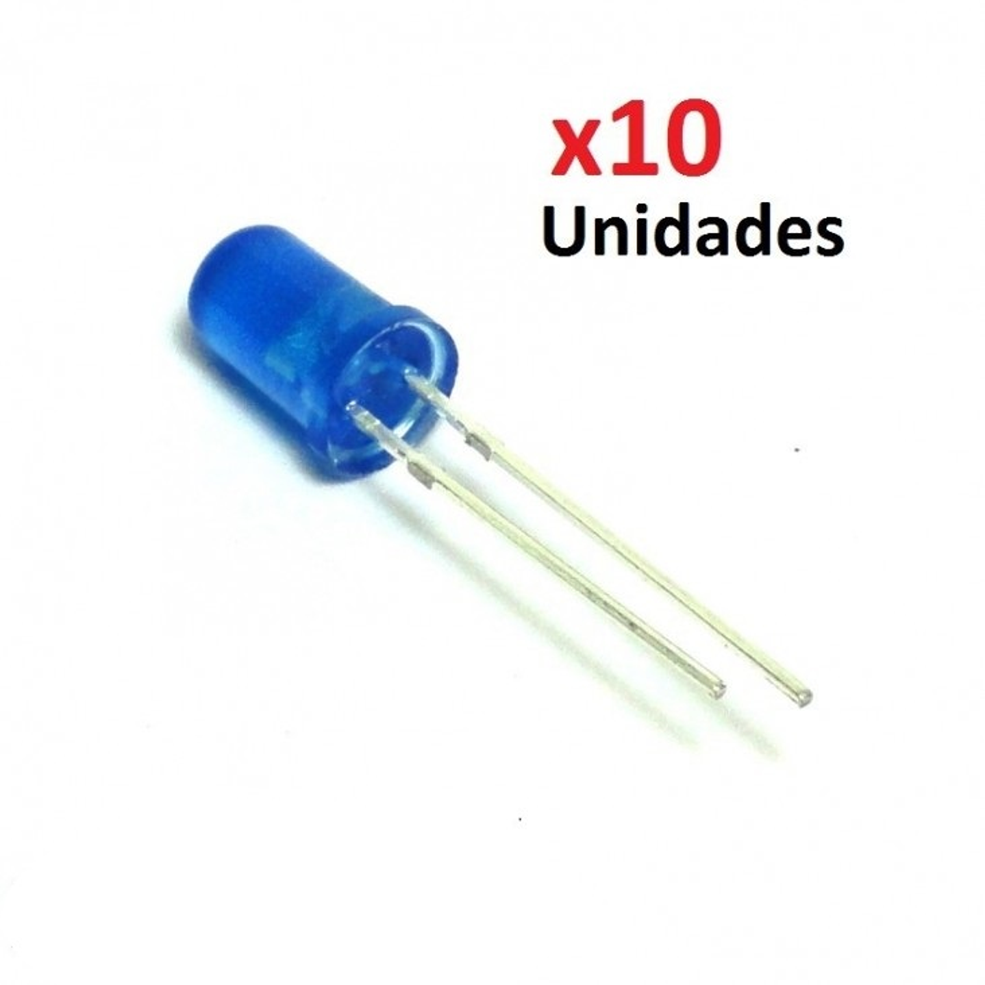 LEDS 5MM COLOR AZUL PAQUETE 10 UNIDADES 2