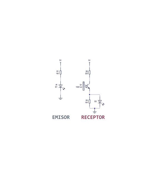 Diodo Infrarrojo Fototransistor Receptor  5mm