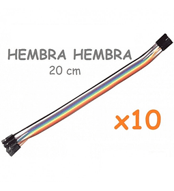 Jumpers Dupont 20cm Hembra Hembra X10