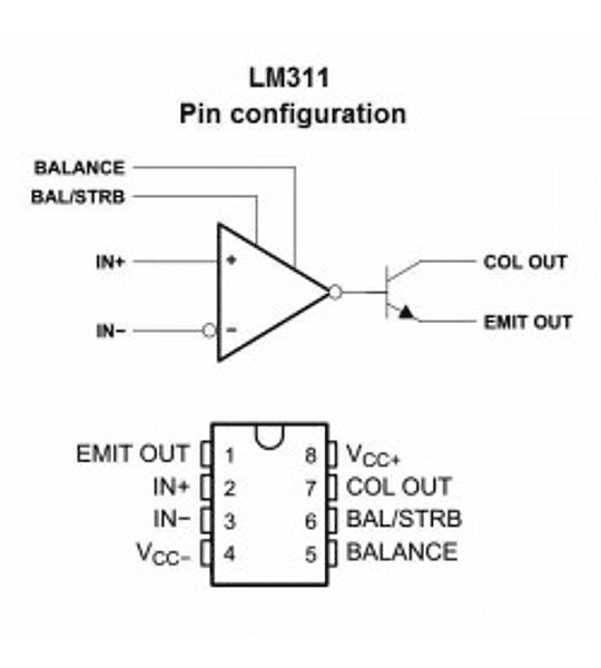 Lm311 (1) Amplificador Operacional Comparador De Voltaje