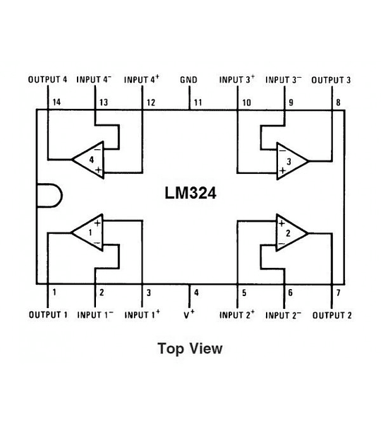 Lm324 (4) Amplificador Operacional Sin Fuente Dual