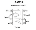 LM833   (2) Amplificador Operacional de Audio