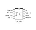 LF351   (1) Amplificador Operacional con Ajuste de Offset con Fuente  Dual