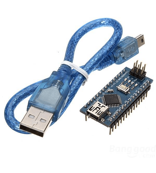 ARDUINO NANO V3 ATMEGA 328P CON PINES SOLDADOS CON CABLE USB CONVERSOR USB FT232RL