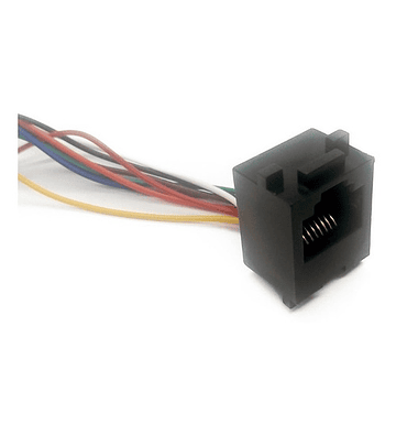 Jack con cables para conector RJ45 Cat 5E