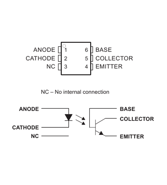 Optoacoplador 4N35 con Salida Transistor NPN