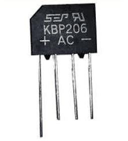 PUENTE RECTIFICADOR KBP206 2 AMP 400V