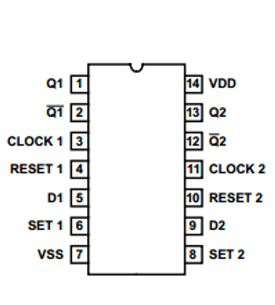 CD4013 Flip Flop Tipo D