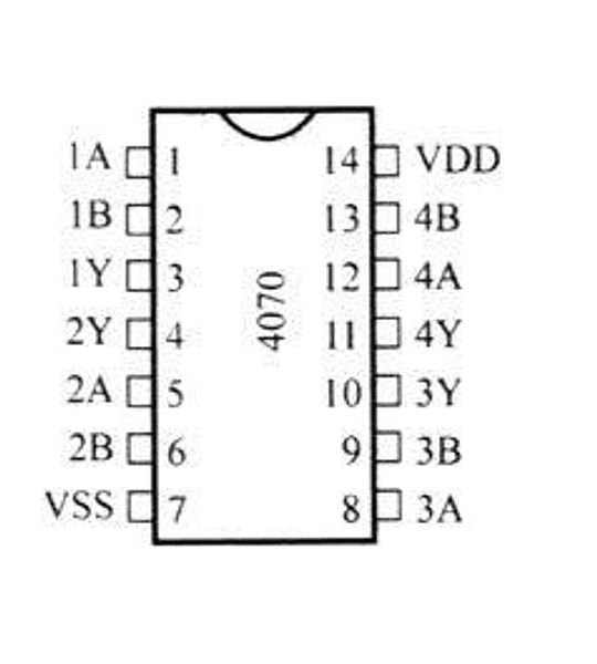 Cd4070 Compuerta Xor 2 Entradas