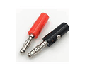 Pareja Plug Banana con Tornillo Macho Negro Y Rojo