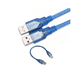 Cable Usb A Usb Macho A Macho Blindado 15cm Desoxigenado