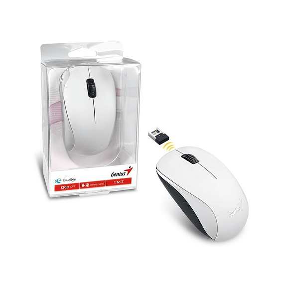 Mouse Inalambrico Genius Nx-7000 color blanco