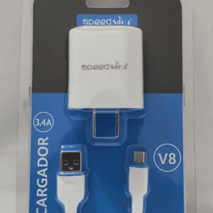 CARGADOR V8 GAMA MEDIA CON CABLE 3.4A 2