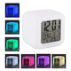 Reloj Despertador Cubo con Luz LED Colores Digital