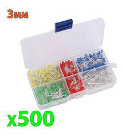 SET 500 LEDS SURTIDOS 3MM 