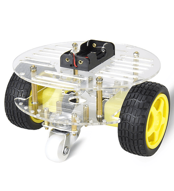 CHASIS REDONDO 2WD KIT CARRO 3 LLANTAS SMART ROBOT ARDUINO  RCHASIS