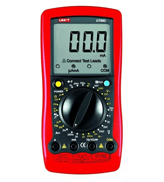 MULTIMETRO DIGITAL PROFESIONAL MARCA UNIT MODELO UT58C + TEMPERATURA