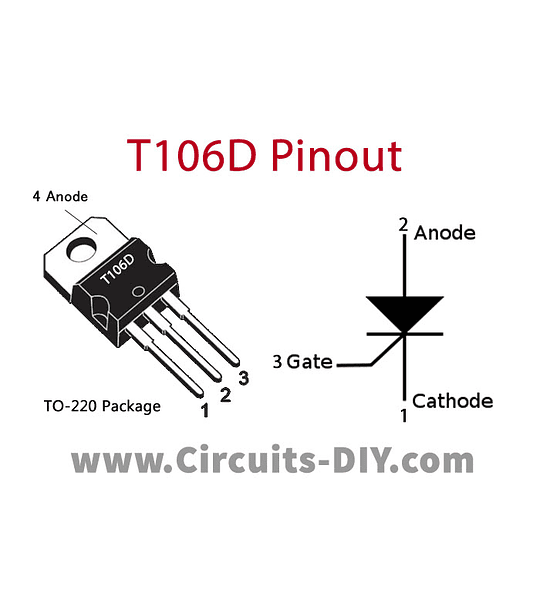 T106D SCR TIRISTOR 6AMP 600V 