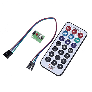 CONTROL REMOTO INFRARROJO CON RECEPTOR HX1838 - 38 KHz