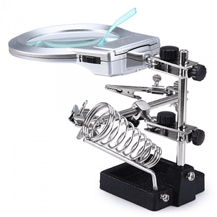 TERCERA MANO CON LUZ, LUPA GRANDE Y PORTACAUTIN JM508-A