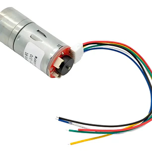 MOTOR CON ENCODER Y CABLE DE CONEXION 12V REF JGA25-370