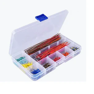 KIT DE 560 CABLES ALAMBRE ESTAÑADO PARA PUENTEAR EN CAJA TRANSPARENTE