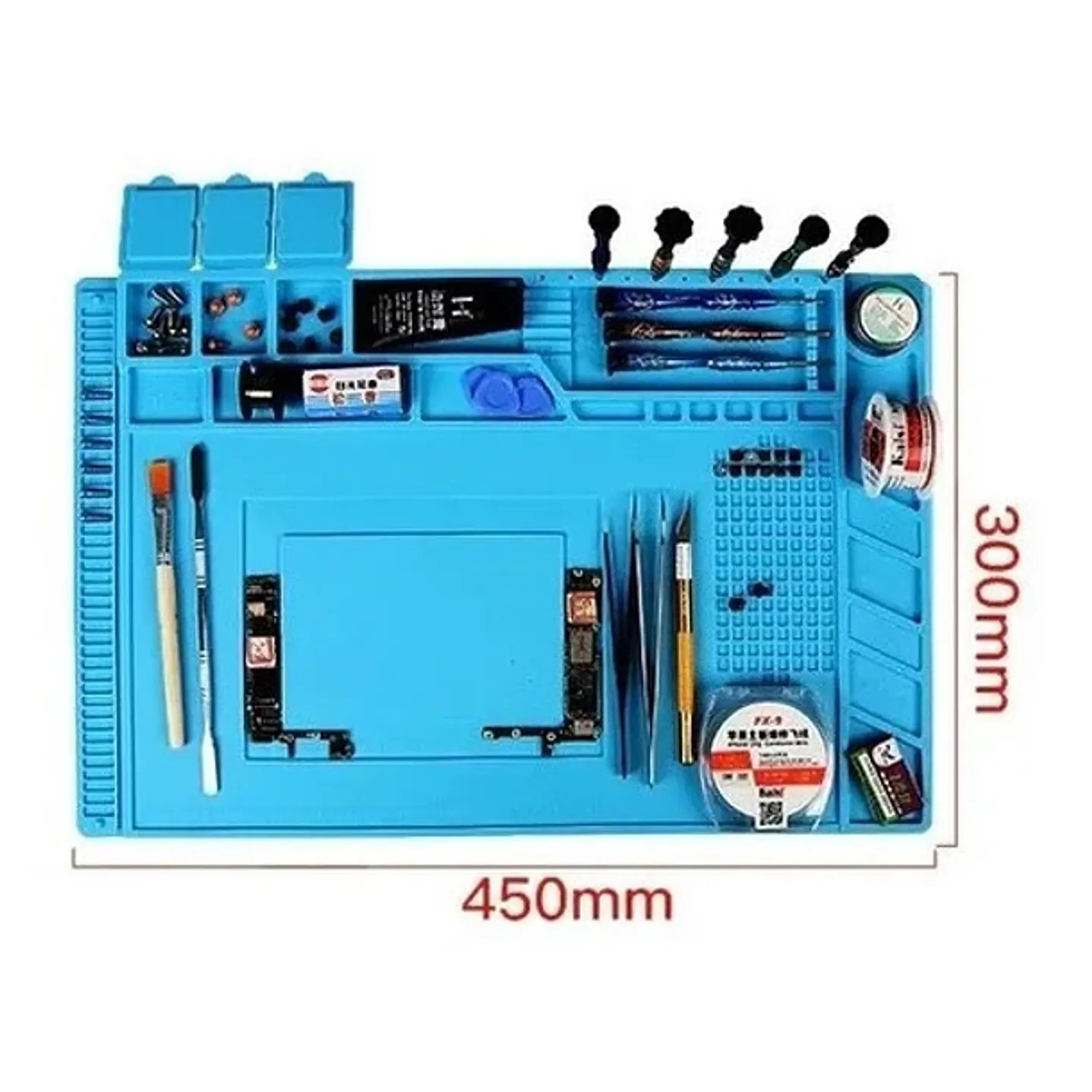 TAPETE PROFESIONAL ANTIESTATICO FLEXIBLE (GRANDE CON COMPARTIMENTOS) 45X30CM 2