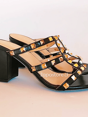Sandalias Tachitas Negro