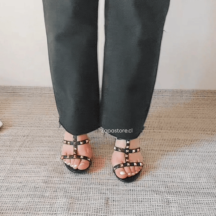 Sandalias Tachitas Negro 2