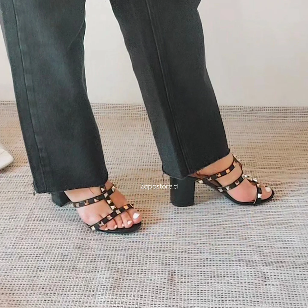 Sandalias Tachitas Negro 3