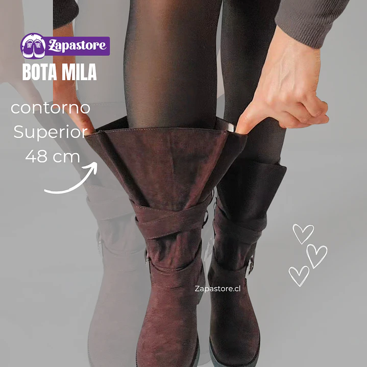Bota Mila Café  (Botas Ajustables) 2