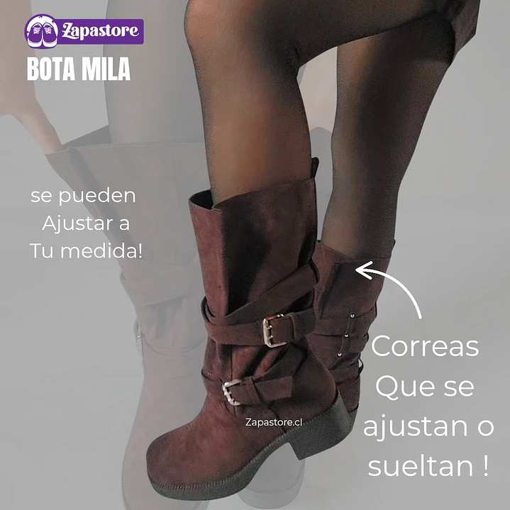 Bota Mila Café  (Botas Ajustables) 4