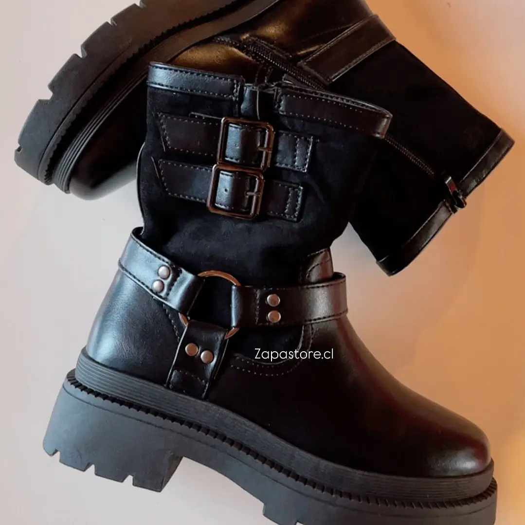 Botin biker negro 1