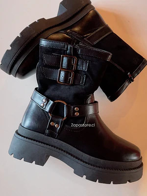 Botin biker negro